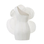 One Shoulder Flower Mini Dress H6052