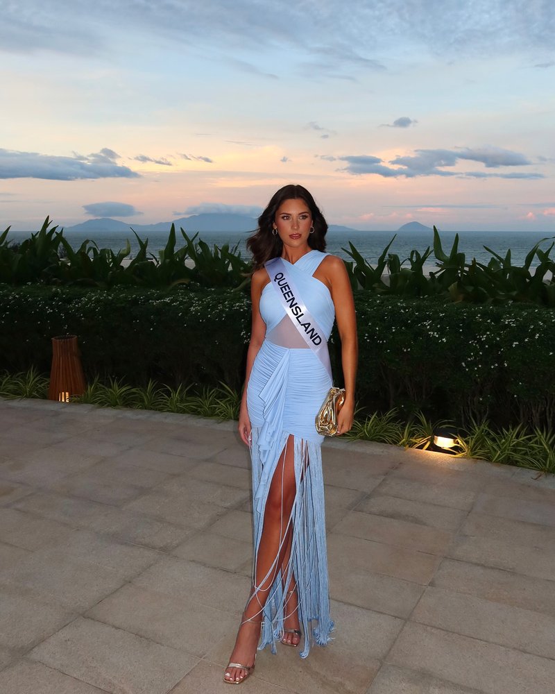 One Shoulder Fringe Maxi Dress H6886