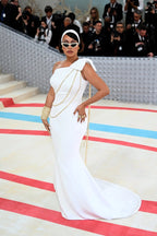 One Shoulder Gold Chain Mermaid Gown H5969