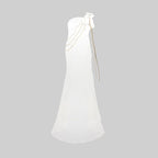 One Shoulder Gold Chain Mermaid Gown H5969