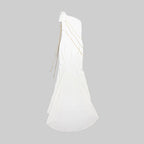 One Shoulder Gold Chain Mermaid Gown H5969