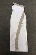 One Shoulder Greek Key Embellished Midi Dress H6417