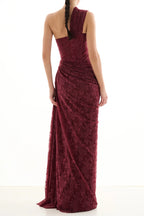 One Shoulder Lace Mermaid Gown H7025