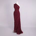 One Shoulder Lace Mermaid Gown H7025