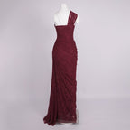 One Shoulder Lace Mermaid Gown H7025