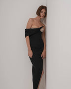 One Shoulder Pearl Embellished Bandage Dress H6212