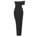 One Shoulder Pearl Embellished Bandage Dress H6212