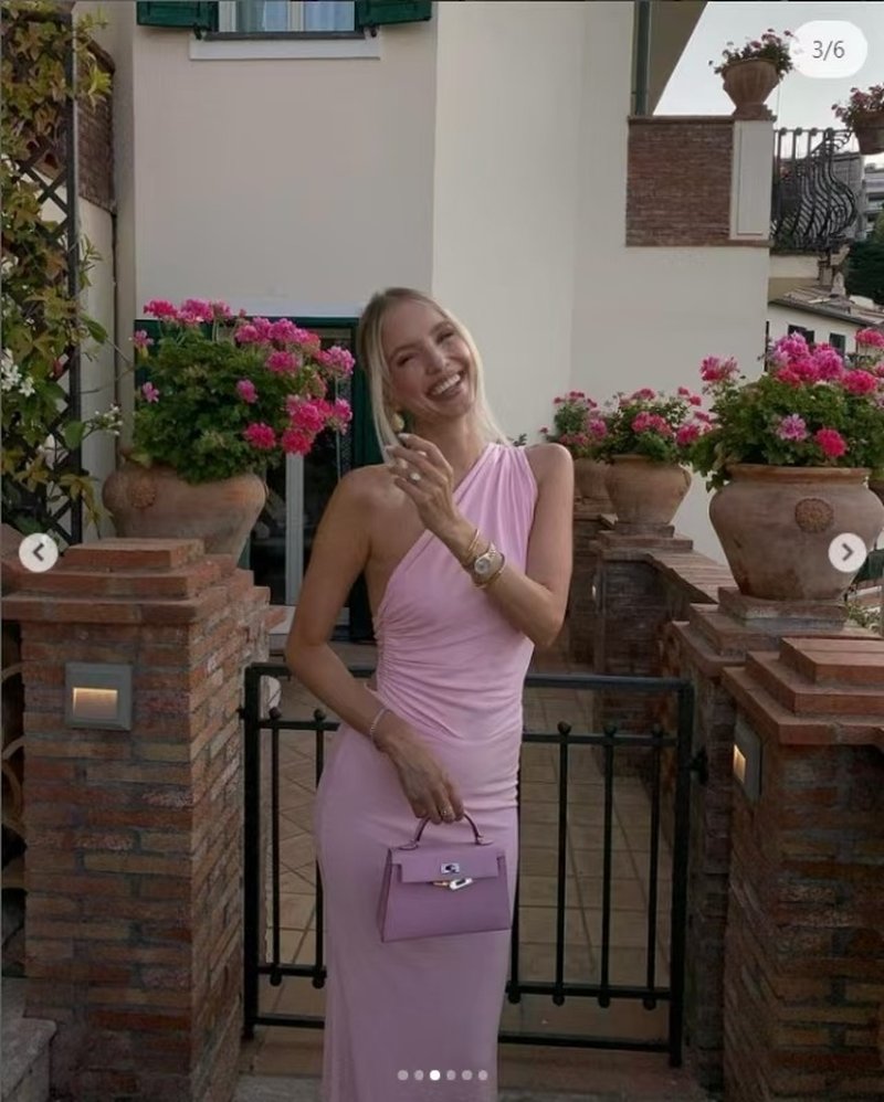 One Shoulder Pink Satin Maxi Dress H6650