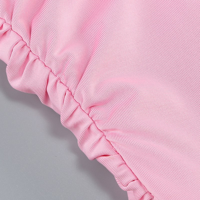 One Shoulder Pink Satin Maxi Dress H6650