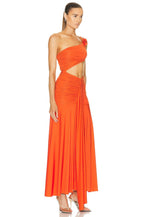 One Shoulder Ruched Maxi Dress H5963