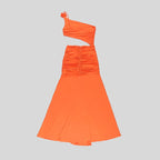 One Shoulder Ruched Maxi Dress H5963