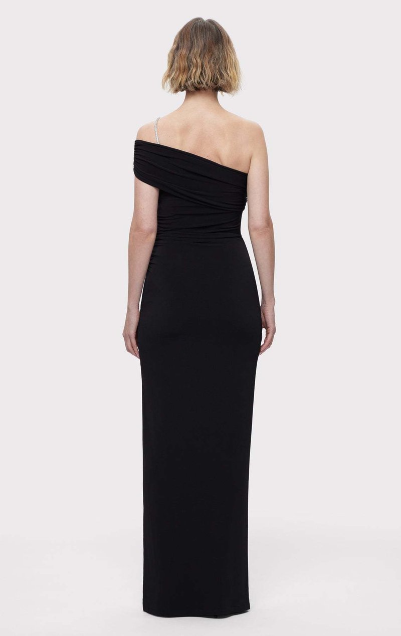 One Shoulder Ruched Red Maxi Dress H6345