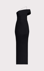 One Shoulder Ruched Red Maxi Dress H6345