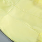 One Shoulder Ruffle Yellow Mini Dress H6386