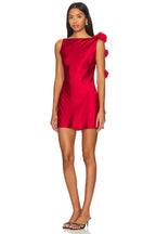 One Shoulder Satin Mini Dress H6700