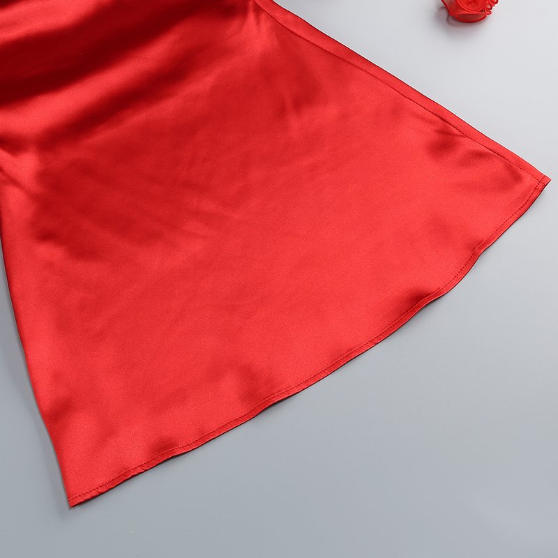 One Shoulder Satin Mini Dress H6700