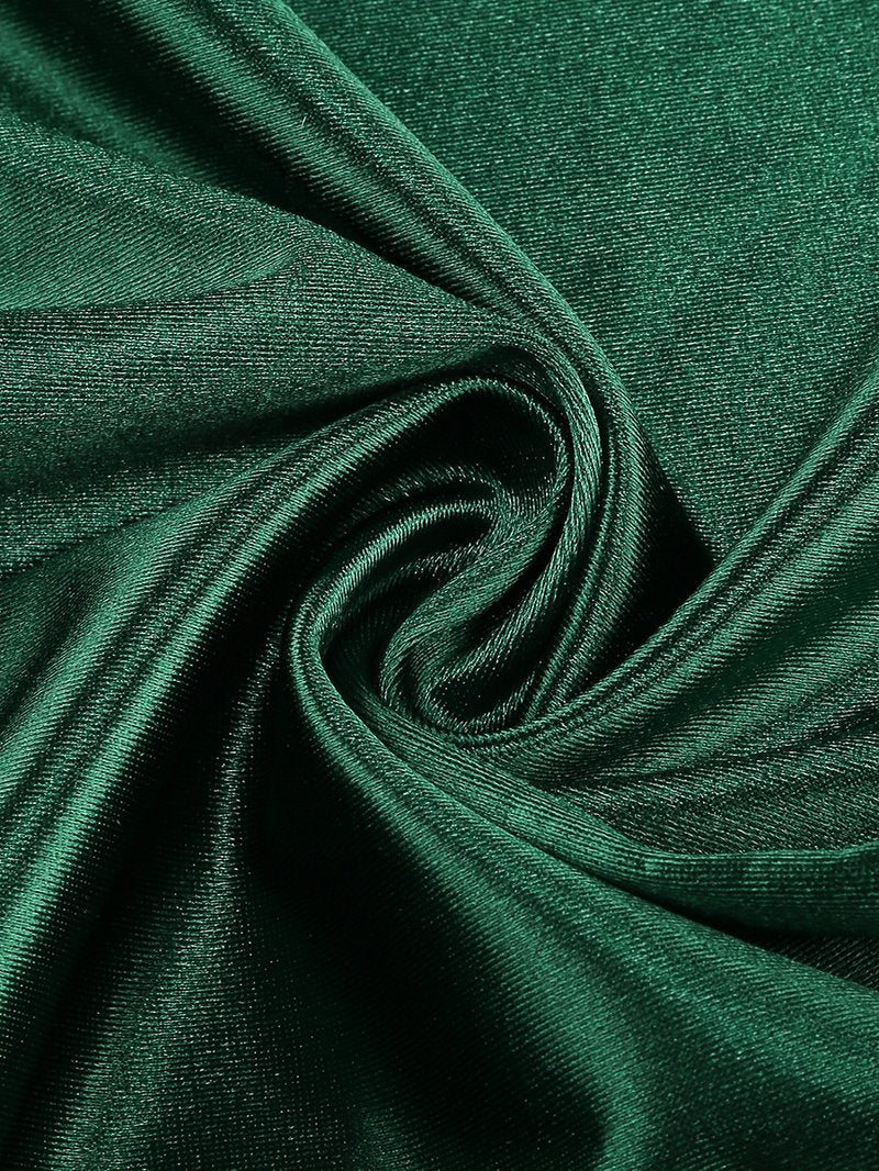 One Shoulder Satin Slit Maxi Dress H6556