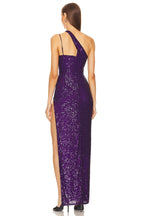 One Shoulder Sequin Maxi Dress H6170