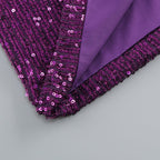 One Shoulder Sequin Maxi Dress H6170