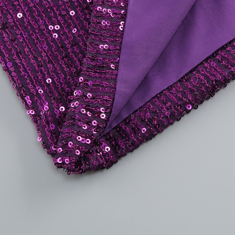 One Shoulder Sequin Maxi Dress H6170