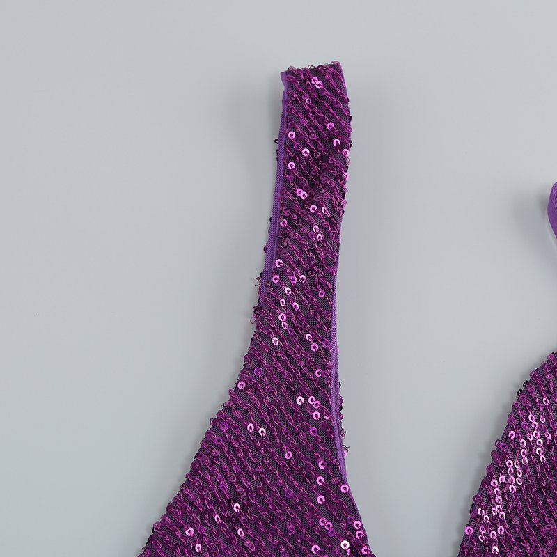 One Shoulder Sequin Maxi Dress H6170