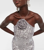 One Shoulder Sequin Maxi Dress H6479