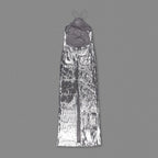 One Shoulder Sequin Maxi Dress H6479