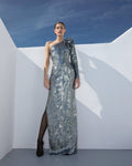 One Shoulder Sequin Maxi Dress H6512