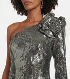 One Shoulder Sequin Maxi Dress H6512