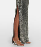 One Shoulder Sequin Maxi Dress H6512