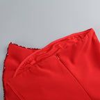 One Shoulder Sequin Ruffle Mini Dress H6665