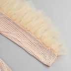 One Shoulder Tulle Ruffle Mini Dress H6258