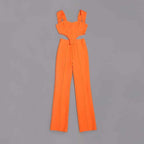 Orange Cut-Out Corset Jumpsuit H6150
