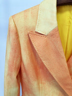 Orange Tie-Dye Double-Breasted Suit H7080