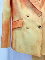Orange Tie-Dye Double-Breasted Suit H7080