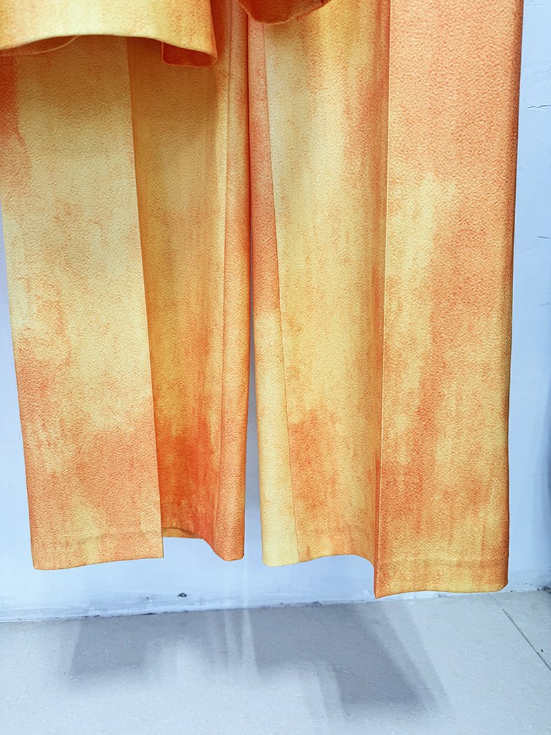 Orange Tie-Dye Double-Breasted Suit H7080