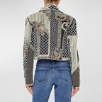 Pearl Embellished Beaded Cropped Jacket H6591
