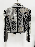 Pearl Embellished Beaded Cropped Jacket H6591