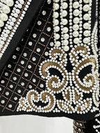 Pearl Embellished Beaded Cropped Jacket H6591
