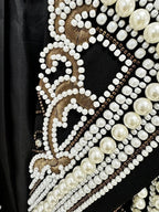 Pearl Embellished Beaded Cropped Jacket H6591