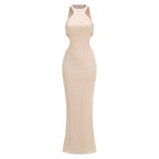 Pearl Embellished Cutout Mermaid Gown H6708