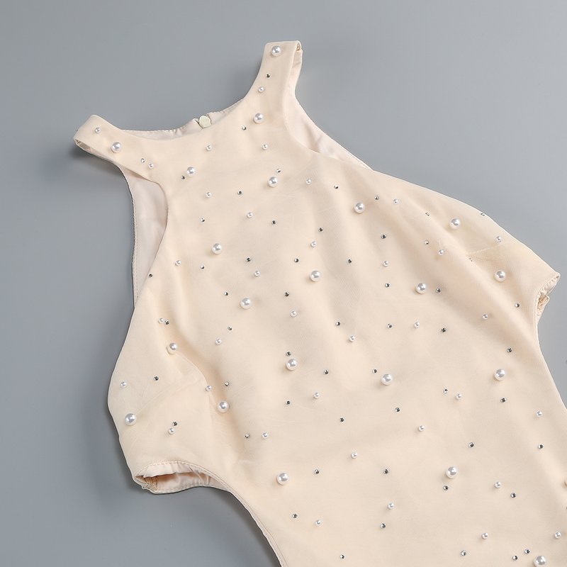 Pearl Embellished Cutout Mermaid Gown H6708