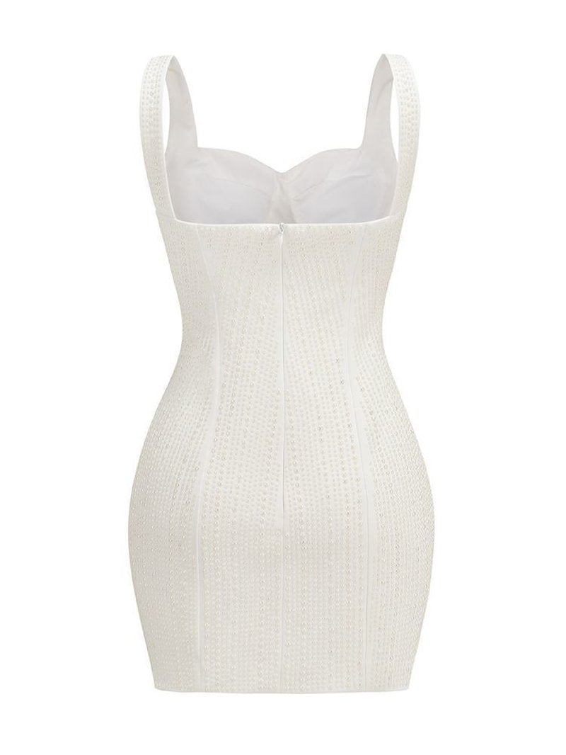 Pearl Embellished Mini Bodycon Dress H6301