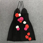 Pearl Strap Floral Mini Dress H6246