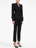 Peplum Blazer Crop Pants Suit H6470