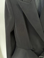 Peplum Blazer Crop Pants Suit H6470