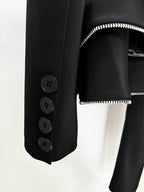 Peplum Blazer Crop Pants Suit H6470
