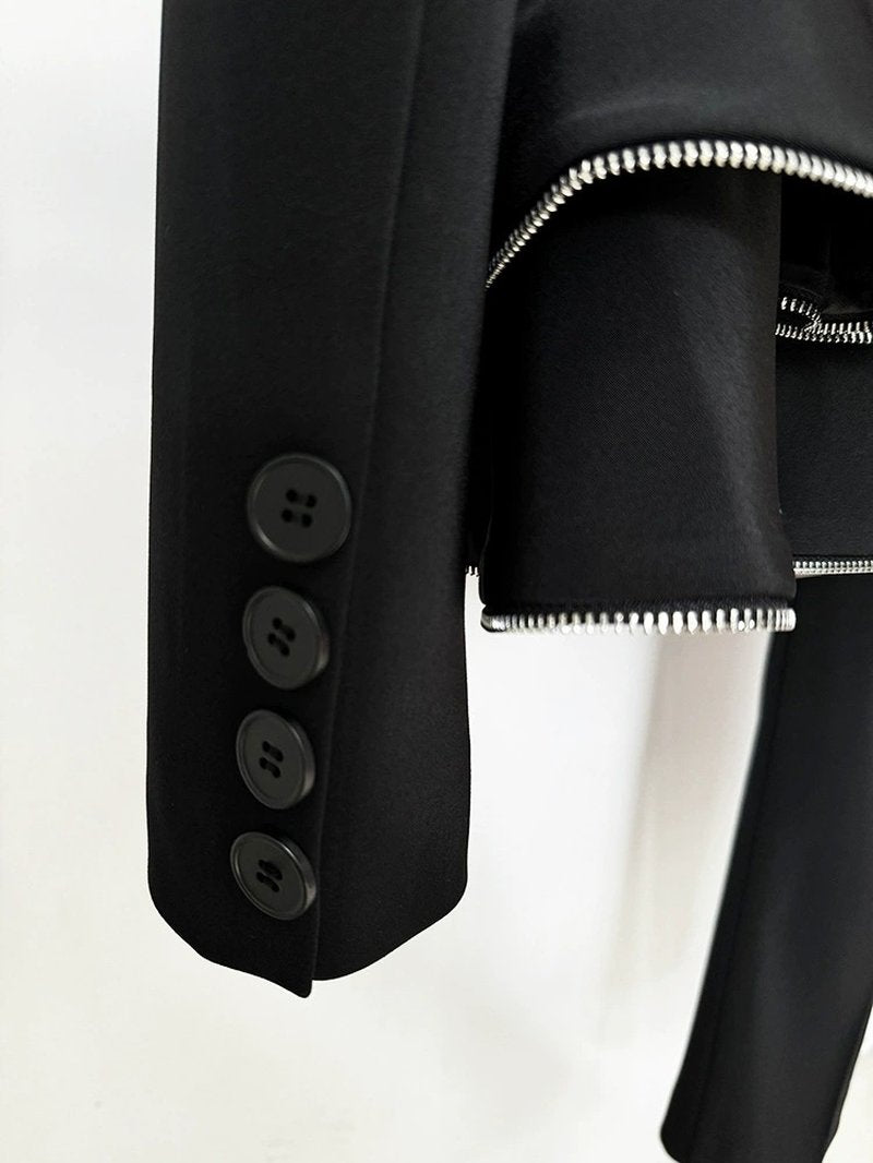 Peplum Blazer Crop Pants Suit H6470