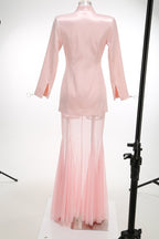 Pink Blazer Sheer Gown Dress H7066
