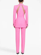 Pink Cutout Blazer Suit Set H6374